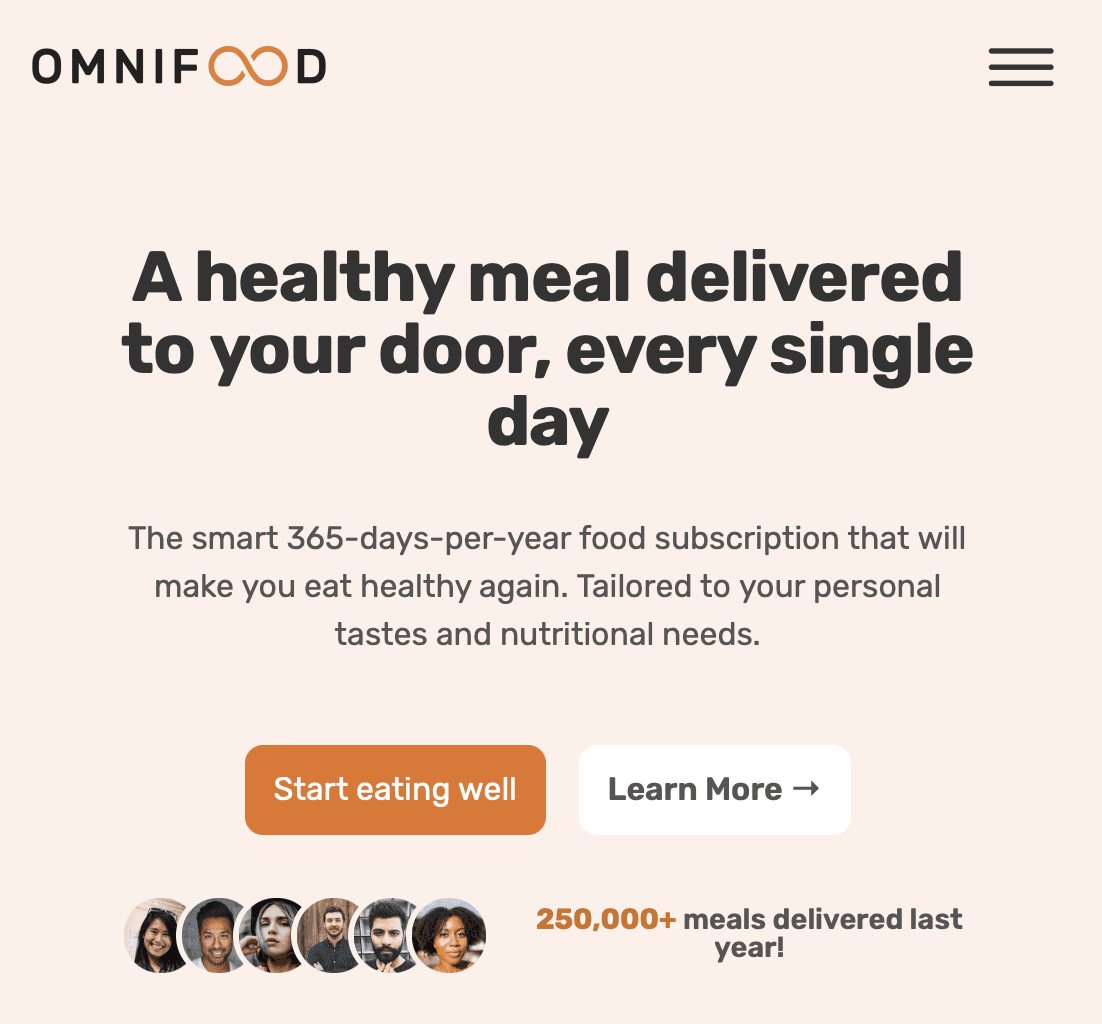Portfolio 3 Omnifood Delivery Service